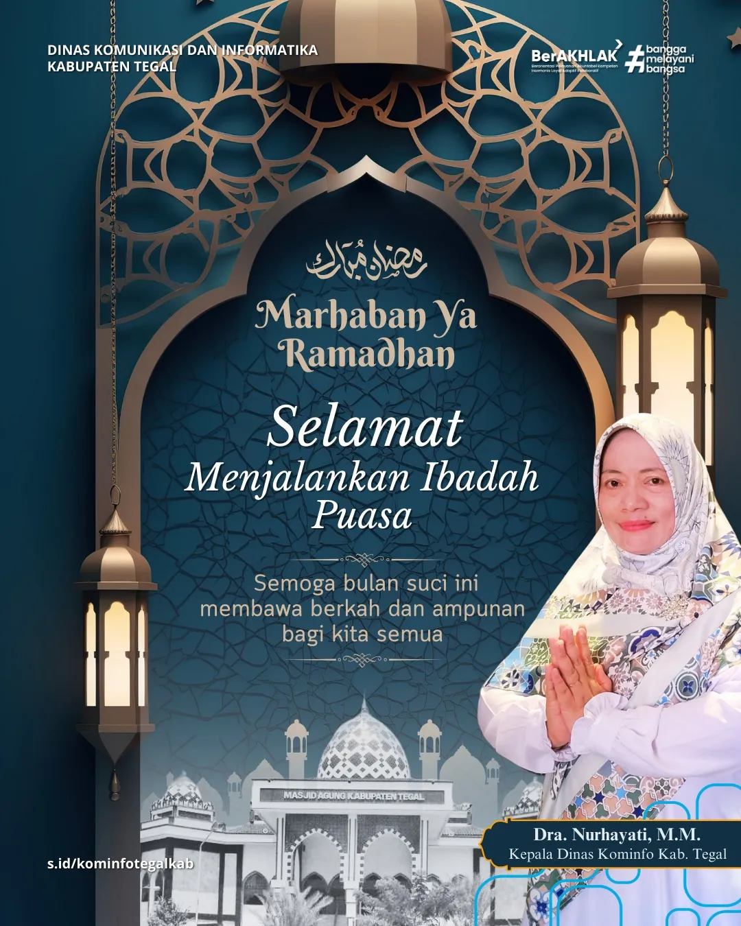 "Selamat menunaikan ibadah puasa Ramadan. Saatnya kita bersama-sama memperkuat doa dan amal ibadah."